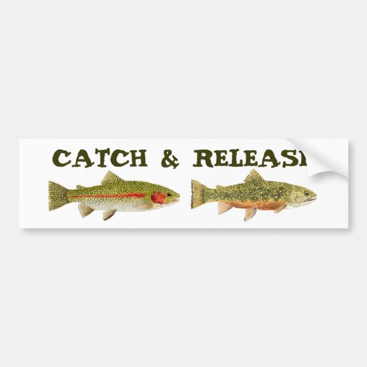 Bumpersticker voor vangst en vrijgave (Voorkant)