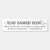 Bumpersticker voor verboden boeken (Voorkant)
