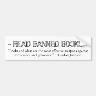 Bumpersticker voor verboden boeken