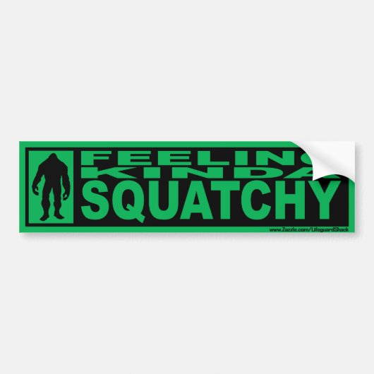 Bumpersticker VOOR VOEDSQUATCHIE - Gone Squatchin (Voorkant)