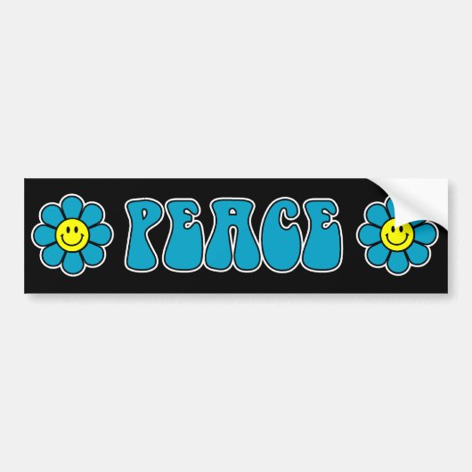 Bumpersticker voor vrede (blauw) (Voorkant)