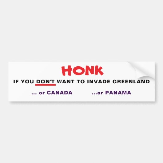 Bumpersticker voor Vrede van Groenland (Voorkant)