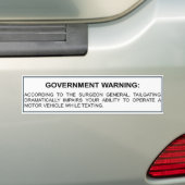 Bumpersticker voor waarschuwingen en waarschuwinge (Op auto)