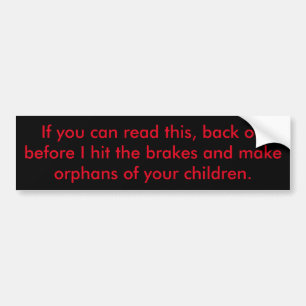 bumpersticker voor waarschuwingstoestellen voor tr