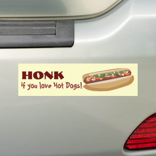 Bumpersticker voor warme hond (Op auto)