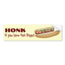 Bumpersticker voor warme hond