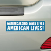 Bumpersticker voor waterboarding (Op auto)