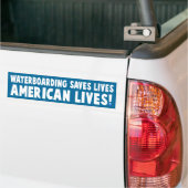 Bumpersticker voor waterboarding (Op Truck)