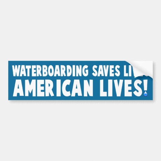 Bumpersticker voor waterboarding (Voorkant)