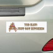 Bumpersticker voor western weddenschap (Op auto)