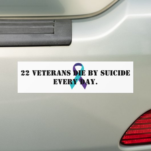 bumpersticker voor zelfdoding op veteranen (Op auto)