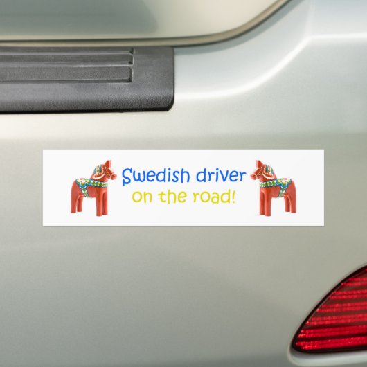 BumperSticker voor Zweden. (Op auto)