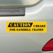 Bumpersticker voorzichtig I remmen voor zandheuvel (Op auto)