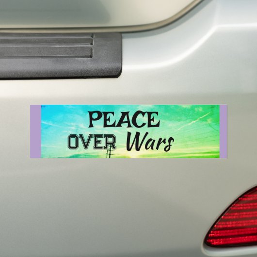 Bumpersticker Vrede boven Oorlogen (Op auto)
