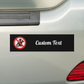 Bumpersticker vrije zone DJ (Op auto)