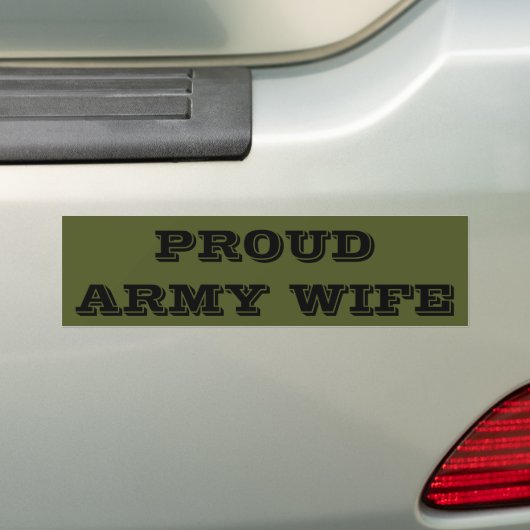 Bumpersticker vrouw bij het leger van Proud (Op auto)
