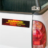 Bumpersticker vrouwelijke chauffeur (Op Truck)