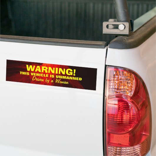 Bumpersticker vrouwelijke chauffeur (Op Truck)