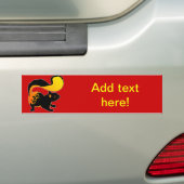 Bumpersticker vuureekhoorn (Op auto)