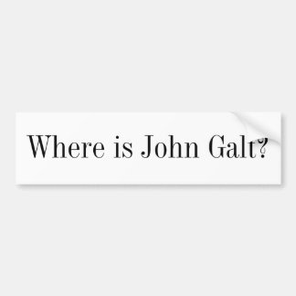 Bumpersticker - Waar is John Galt?