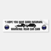 BUMPERSTICKER WAARSCHUWING ACHTERKAUTO-CAM (Voorkant)