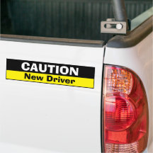 Bumpersticker - Waarschuwing Nieuwe chauffeur
