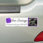 Bumpersticker "Wees de verandering" (Op auto)
