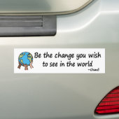 Bumpersticker 'Wees de Verandering' (Op auto)