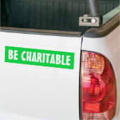Bumpersticker "Wees liefdadig" (Op Truck)