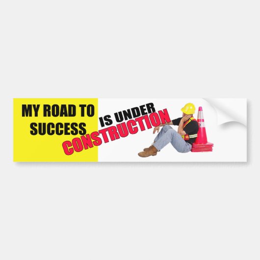 Bumpersticker weg naar succes (Voorkant)