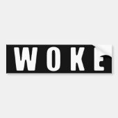 Bumpersticker "WOKE" (DARK) (Voorkant)