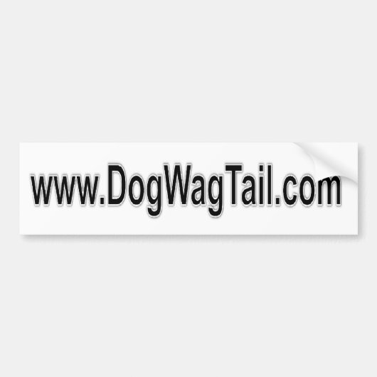 Bumpersticker - www.dogwagtail.com (Voorkant)