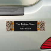 Bumpersticker Zakelijk Dierenprint Zwart Wit (Op auto)