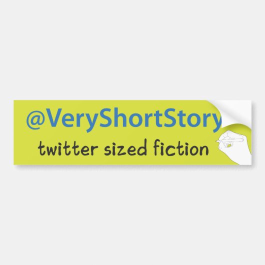 bumpersticker - @ZeerShortStory (Voorkant)