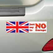 Bumpersticker Zeg nee tegen Europa (Op auto)