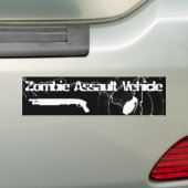 Bumpersticker Zombie Assault Vehicle (Op auto)