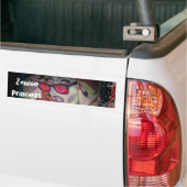 Bumpersticker Zombie Princess (Op Truck)