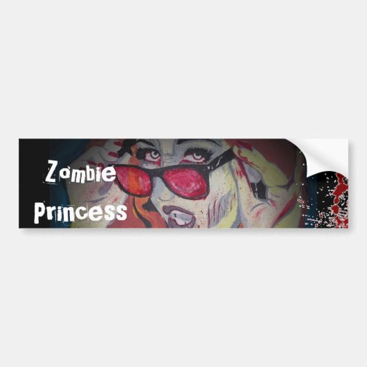 Bumpersticker Zombie Princess (Voorkant)