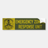 Bumpersticker Zombie Response Unit (Voorkant)