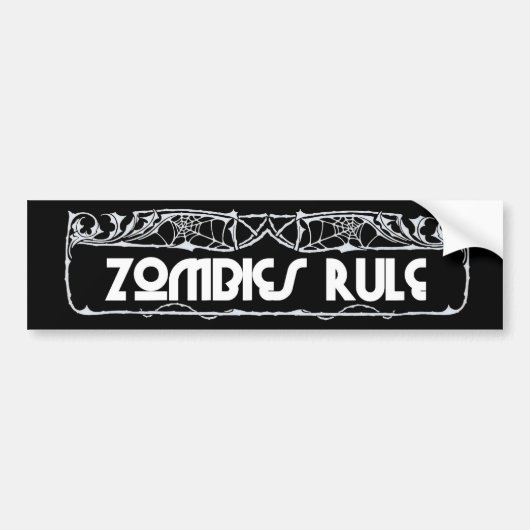 Bumpersticker "Zombies Rule" (Voorkant)