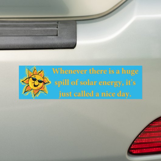 Bumpersticker zonne-energie (Op auto)