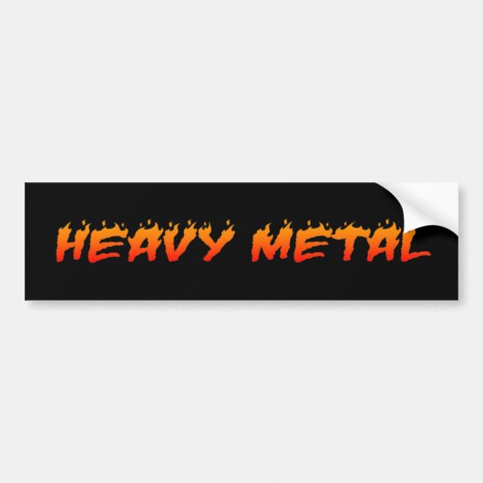 Bumpersticker zware metalen (Voorkant)