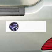 Bumperstickers blauwe balkbloemen (Op auto)