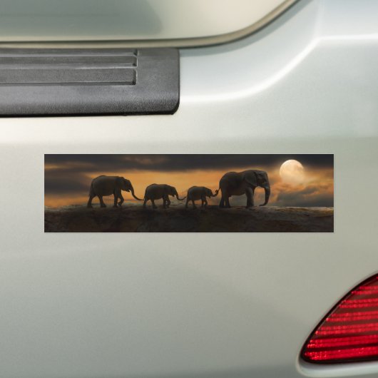 BUMPERSTICKERS ELEPHANT ELEPHANTS (Op auto)