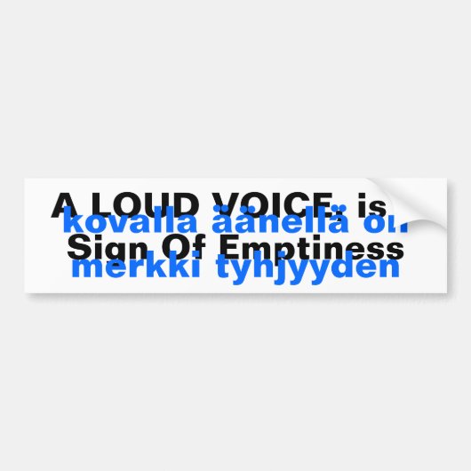 Bumperstickers Finse Proverb Yooper (Voorkant)