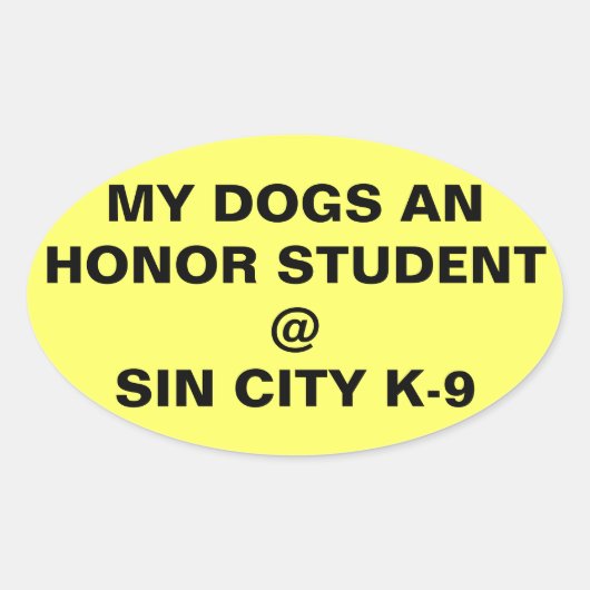 Bumperstickers Ovale Sticker (Voorkant)