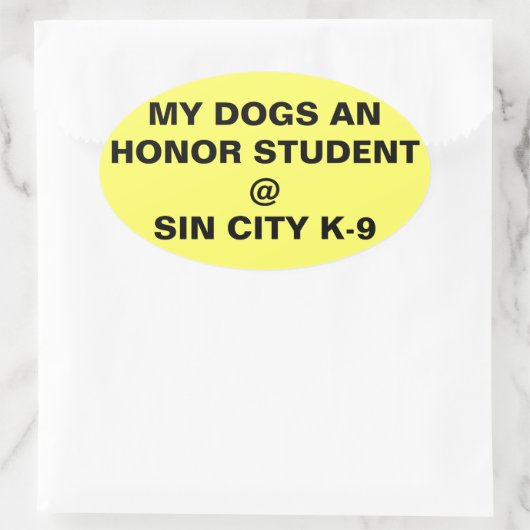 Bumperstickers Ovale Sticker (Tas)