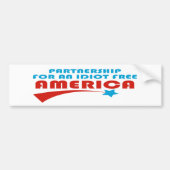 Bumperstickers uit Amerika met een idioot (Voorkant)