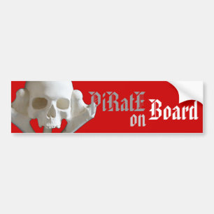 Bumperstickers van de schedel en de botpiraten