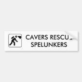 Bumperstickers voor reddingsspelunkers van Cavers (Voorkant)